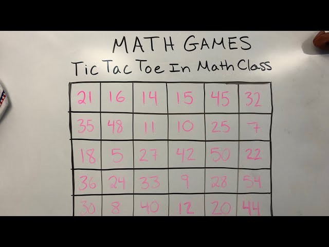 Math Tic Tac Toe K, 1st & 2nd Grade