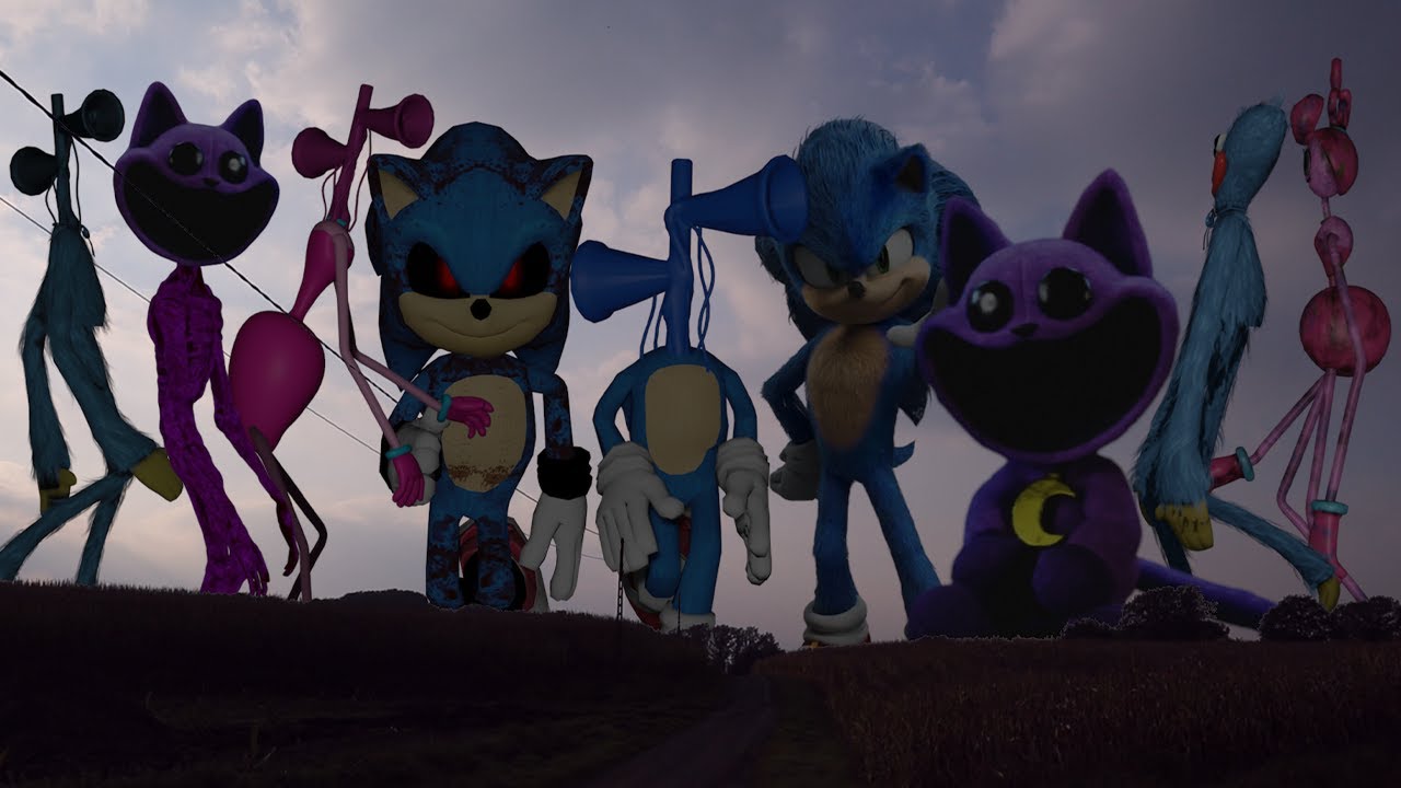 Team Poppy TEAM Sonic The Hedgehog VS TEAM Poppy Playtime VS TEAM Siren Catnap ...