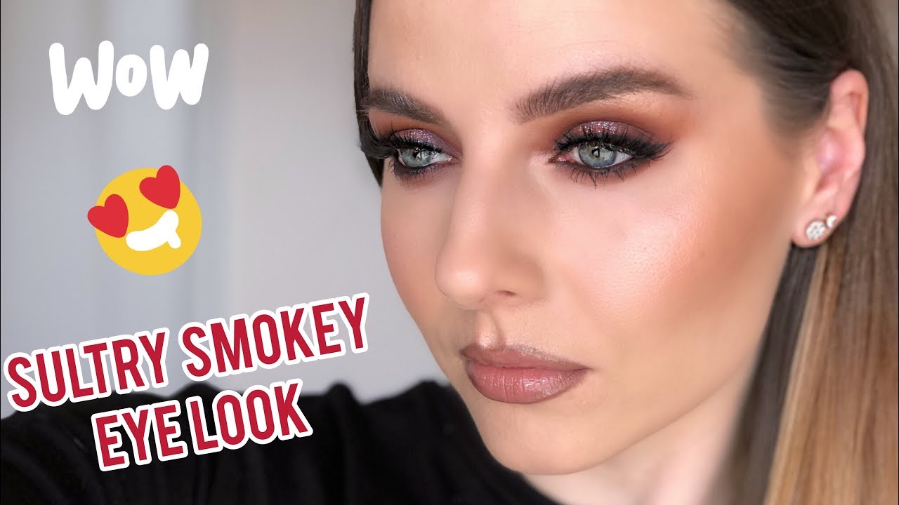 EASY SULTRY SMOKEY EYE TUTORIAL /HUDA BEAUTY ROSE GOLD PALETTE