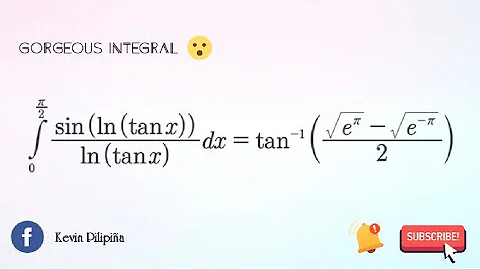 Integral of sin(ln(tan x))/ln(tan x) dx from(0 to π/2)