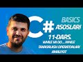 C# Asoslari. 11-Dars. While va do … while takrorlash operatorlari. Amaliyot