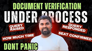 Josaa 2025 Document verification Under Process #Prasadsir