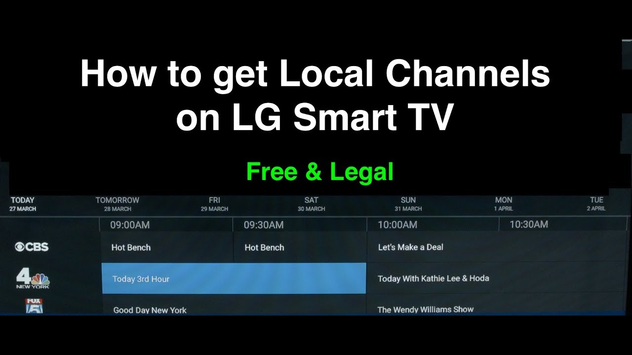 How to Get Local Channels on LG Smart TV - YouTube
