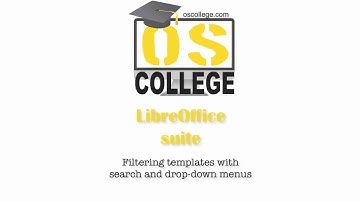 LibreOffice: Use search field and drop-down menus to filter templates in Template Manager