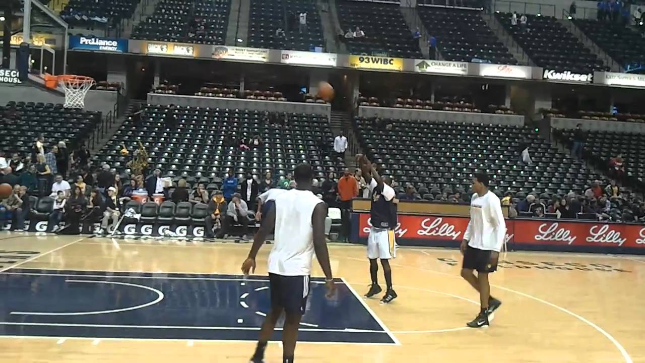 Courtside Indiana Pacers Warming Up in HD YouTube