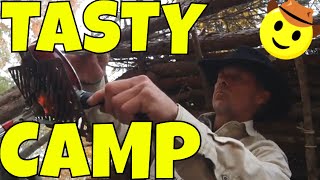 HASH AND EGGS AT CAMP WITH FALL COLORS