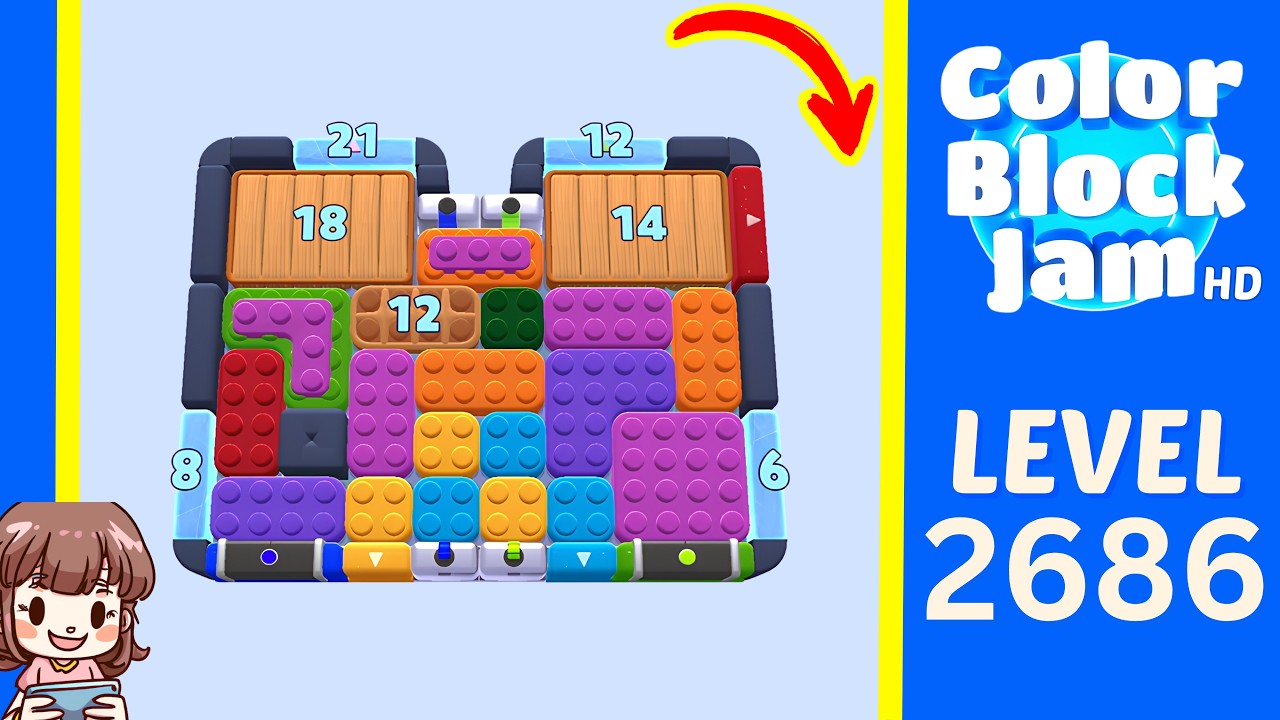 Color Block Jam Level 1696 (2686) Solution Walkthrough - YouTube
