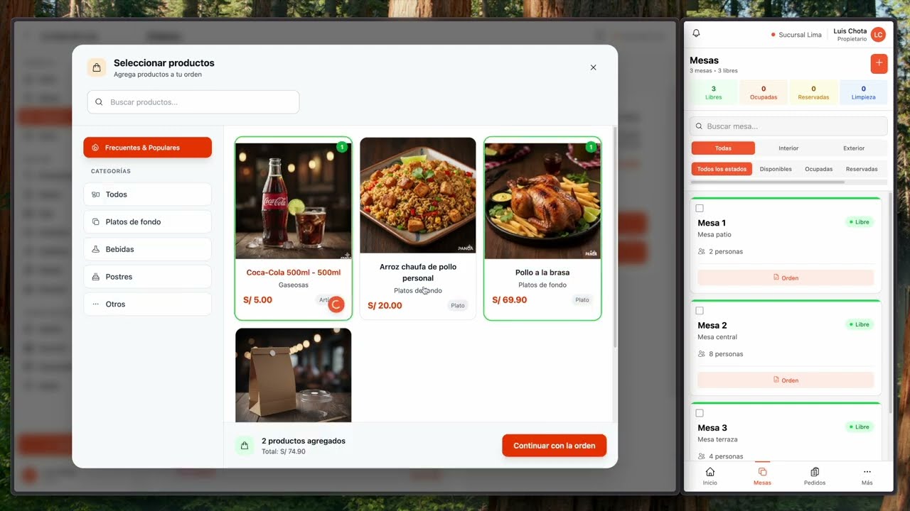 Ver demo de PANCA - Software para restaurantes