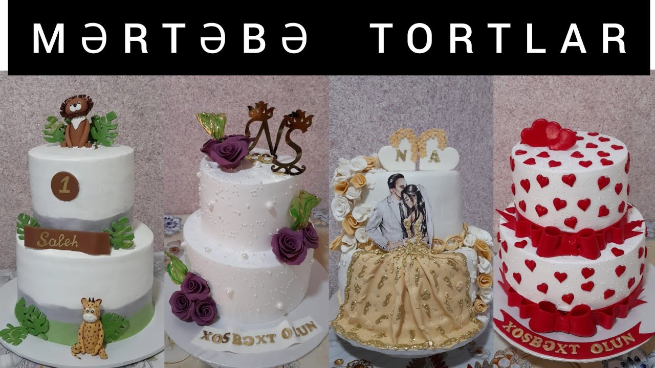 İki mərtəbəli tortun hazırlanması bəzədilməsi 2️⃣ mərtəbəli tort