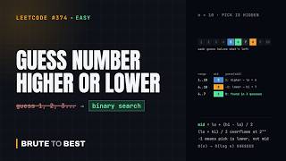 LeetCode #374: Guess Number Higher or Lower, Binary Search on an API