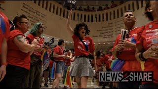 "Drag Queen's March" rallies inside Florida State Capitol in Tallahassee