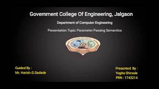 RPC: Parameter Passing Semantics