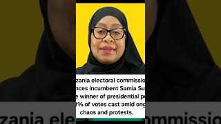 Electoral commission declares Samia Suluhu as the winner of presidential polls with 98% of votes