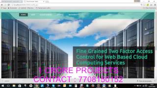 Fine-grained Two-factor Access Control for Web-based Cloud Computing Services | 1 Crore Projects