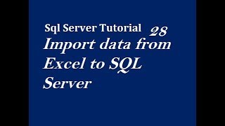 Import Data From Excel To Sql Server Management Studio By Thefuture Mp3 ...