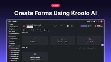 Create Forms Using Kroolo AI