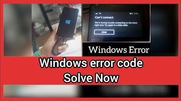 Windows Error Code Problem Solve | Microsoft | Lumia Phone | Nayem Hassan