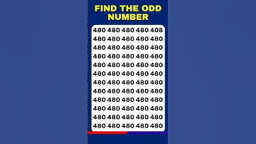 Can You Find the Odd Number in This Quick Visual Test? 🔢💡 #shorts
