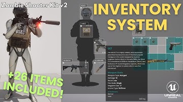 DRAG & DROP INVENTORY SYSTEM! Zombie Shooter Kit v2 - UNREAL ENGINE 5