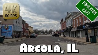 Driving Around Small Town Arcola, IL in 4k Video