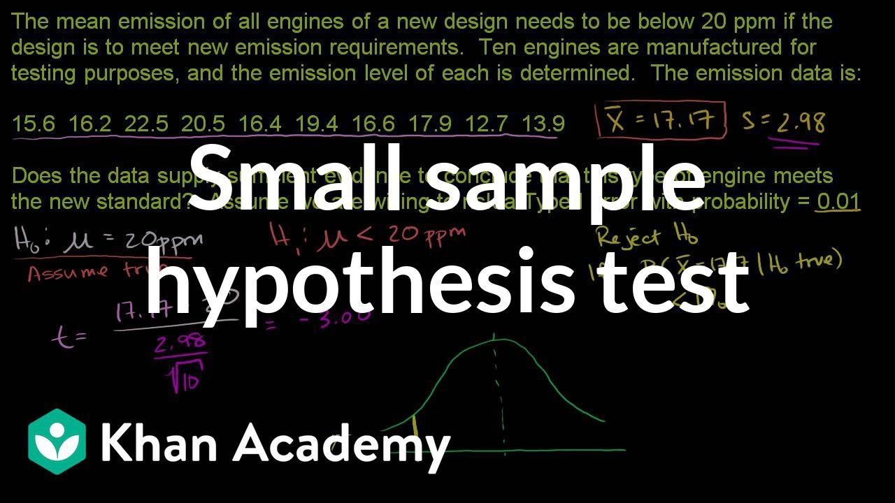 small sample hypothesis test in statistics