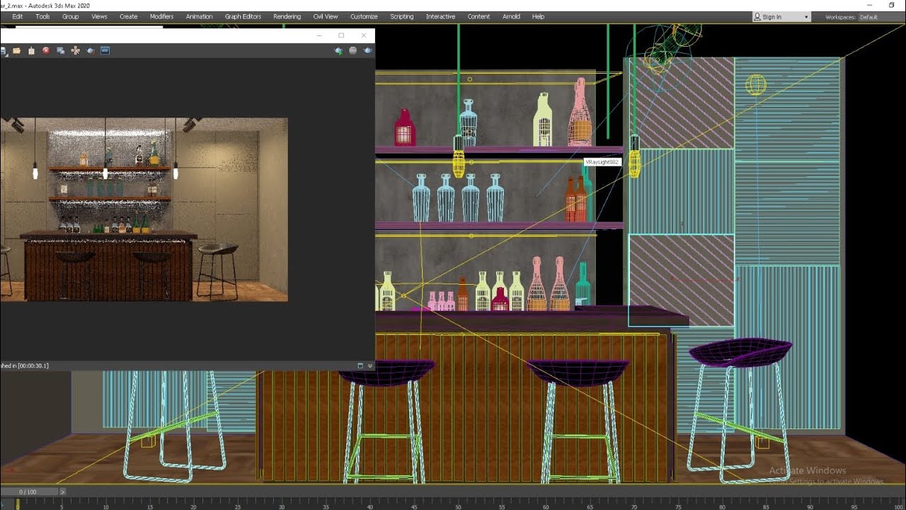"Mastering 3D Bar Interior Lighting in Interior Design" ( Part 13 ...