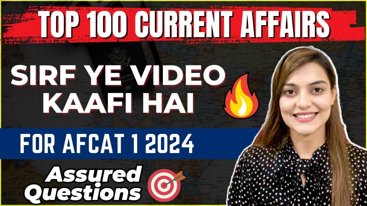 All Important Current Affairs for AFCAT 1 2024 | Gk by Vaishalli Ma’am ...