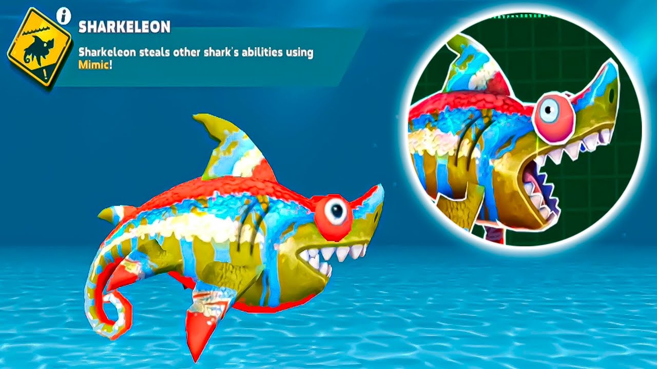SHARKELEON 🦈 FULL BOOST | New Skin Mod All Sharks Unlocked | Hungry ...
