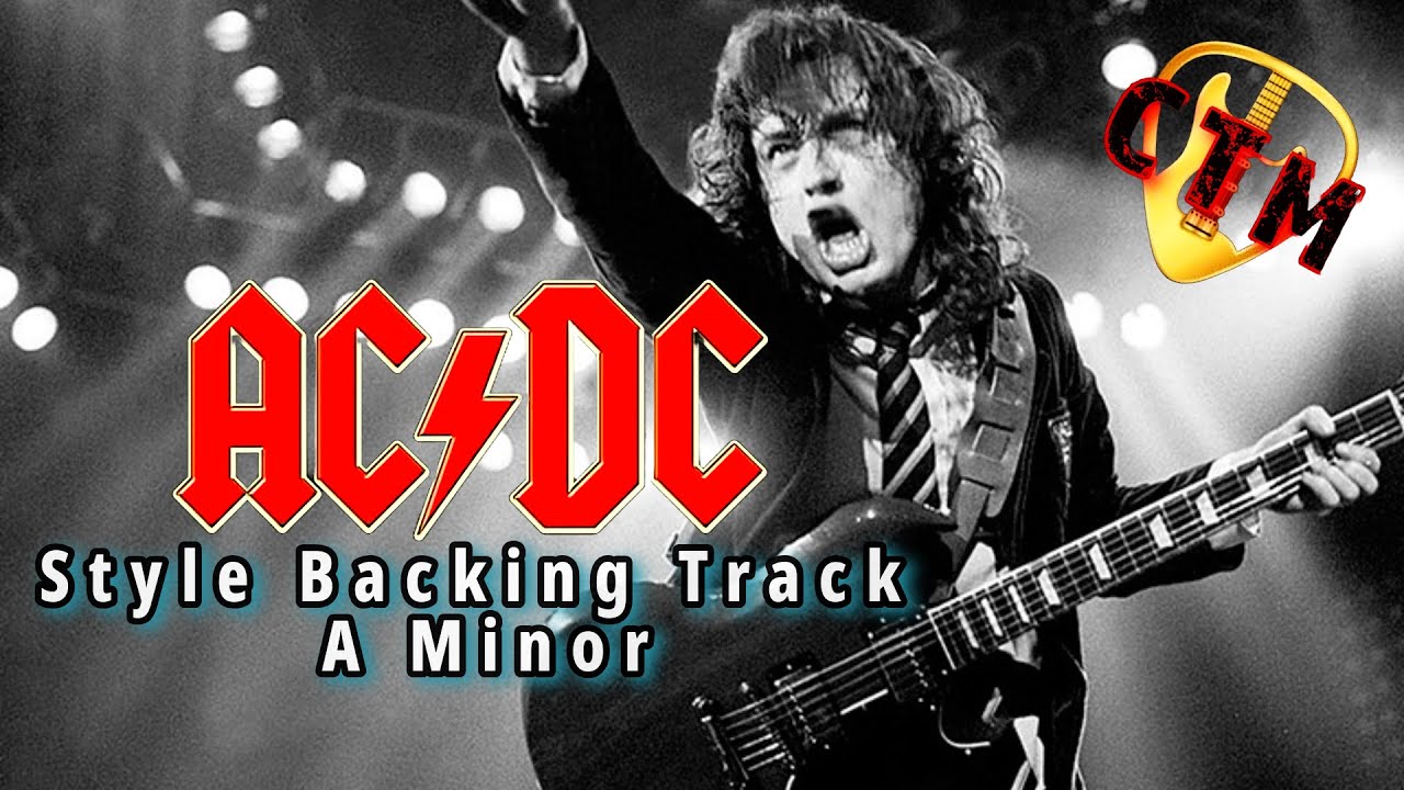 AC/DC Style Hard Rock Backing Track in A for Guitar&Bass - YouTube