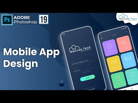 How to Create Mobile App Design in Photoshop| Website Design - #5 | Photoshop Tutorial #19