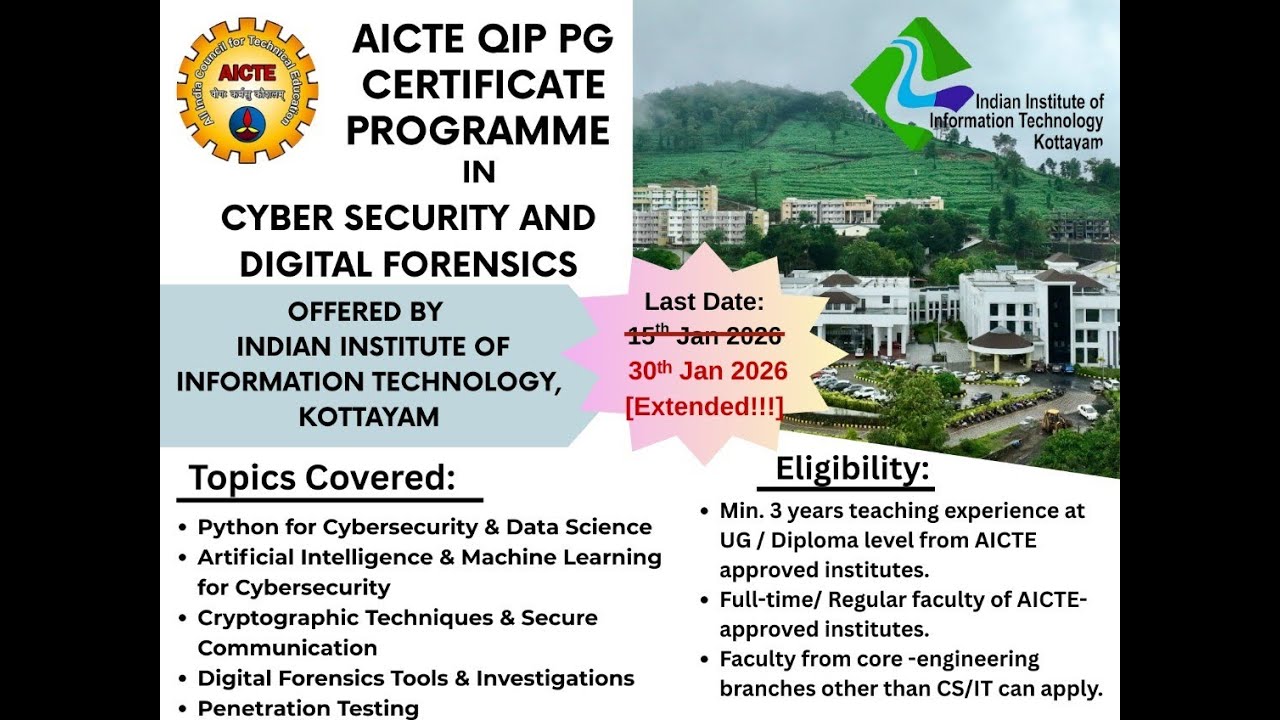 AICTE QIP PG Certificate Programme in Cyber Security & Digital ...