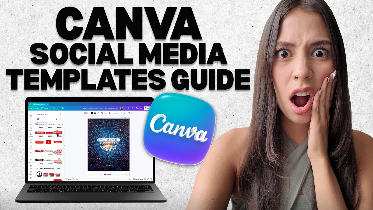How to Create Social Media Posts Using Canva Templates - YouTube