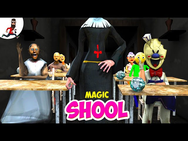 Magic School ★ Funny Animation Granny, Ice Scream, Evil Nun, Baldi vs Aliashraf class=