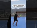 When your opponent gives you a weak 2nd serve 🎾 #shorts