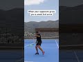When your opponent gives you a weak 2nd serve 🎾 #shorts