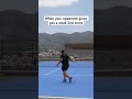 When your opponent gives you a weak 2nd serve 🎾 #shorts