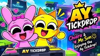 Chiara and Mr. Sun are having a fun time in AY Tickdrop