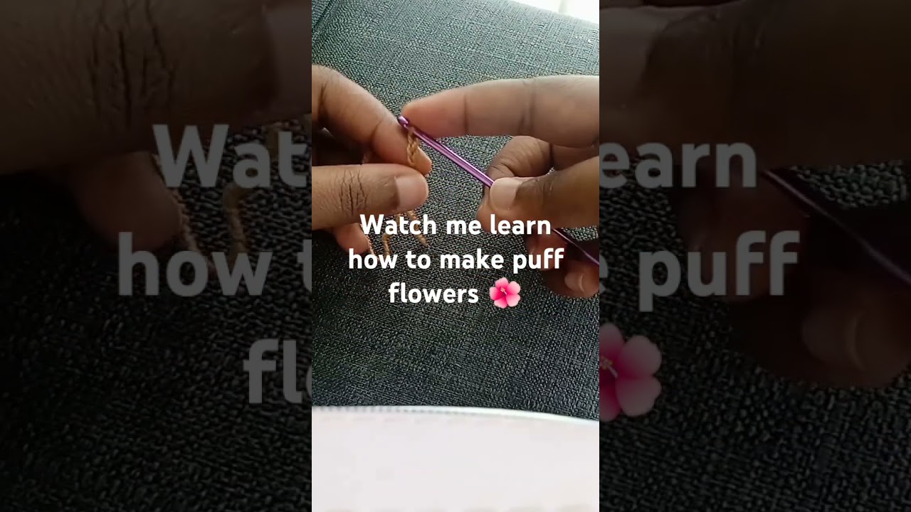 Learning Crochet Puff Flowers   