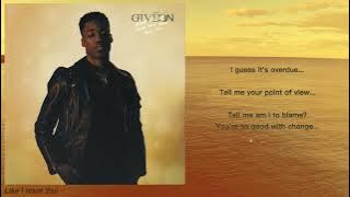 Giveon - Like I Want You (Lyric Video)