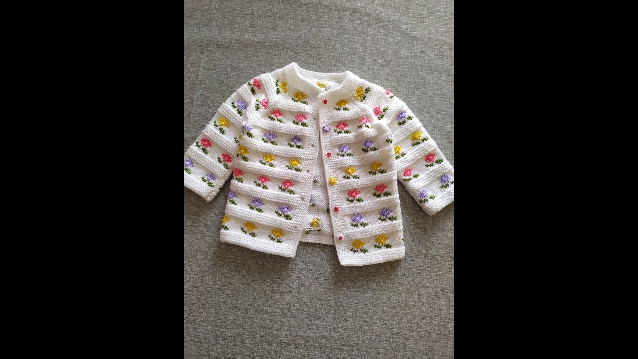 Çiçekli hırka İşleme Yapımı #3