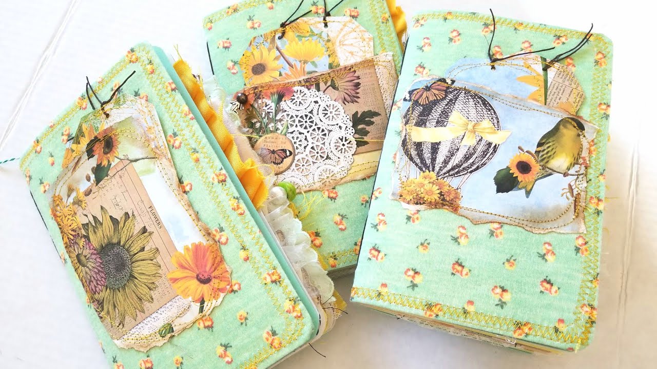 Sunflower Junk Journal - Calico Collage June Design Team - Sunny Mornings