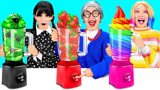 Wednesday vs Grandma Cooking Challenge | Funny Situations by BaRaFun Challenge