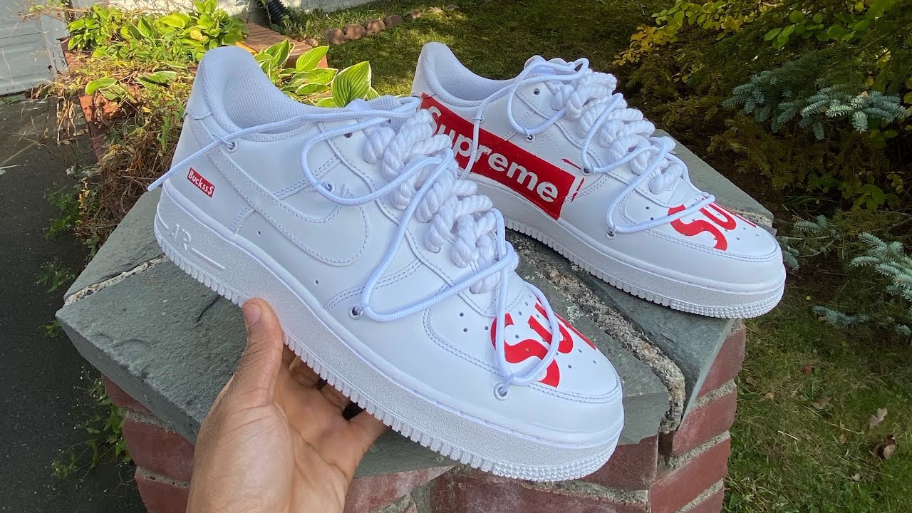 KBMER - Custom Drippy Supreme Nike Air Force Ones for a