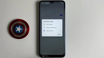 Swipe down on the home screen to show the notification bar on Realme C25Y Android 11