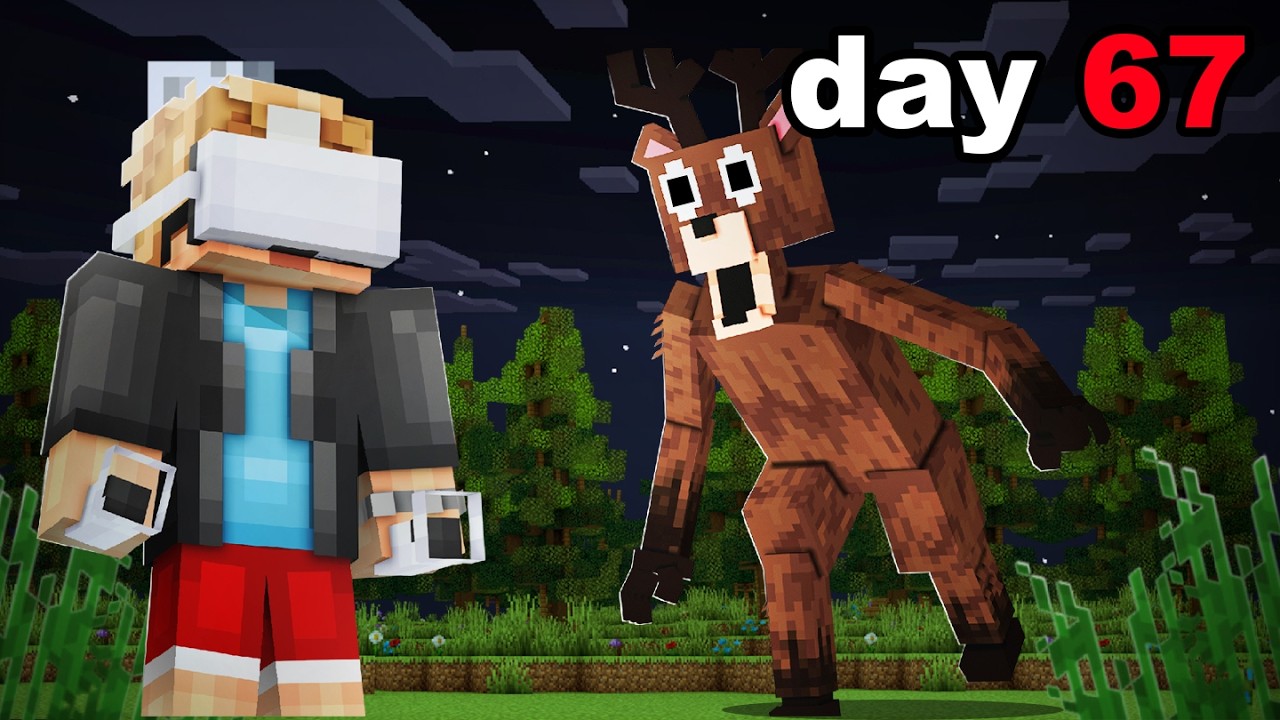 I Survived THE DEER in VR MINECRAFT
