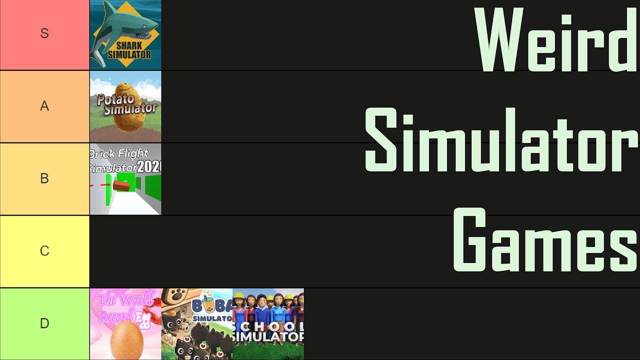 Weird Simulator Game Tier List