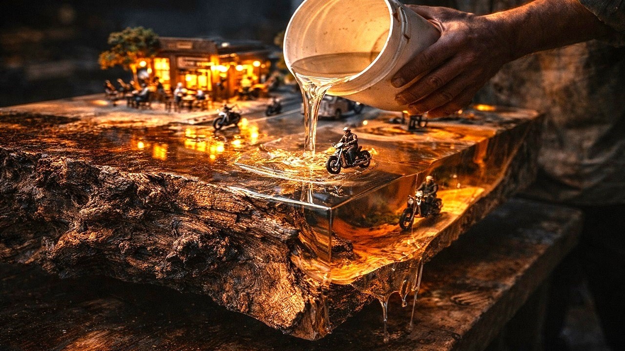 Unbelievable! The Process of Creating a High-End Epoxy Race Track Model Table