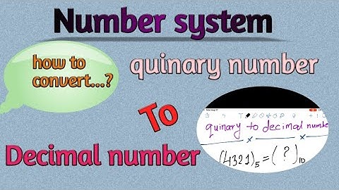 How to convert quinary number into decimal number