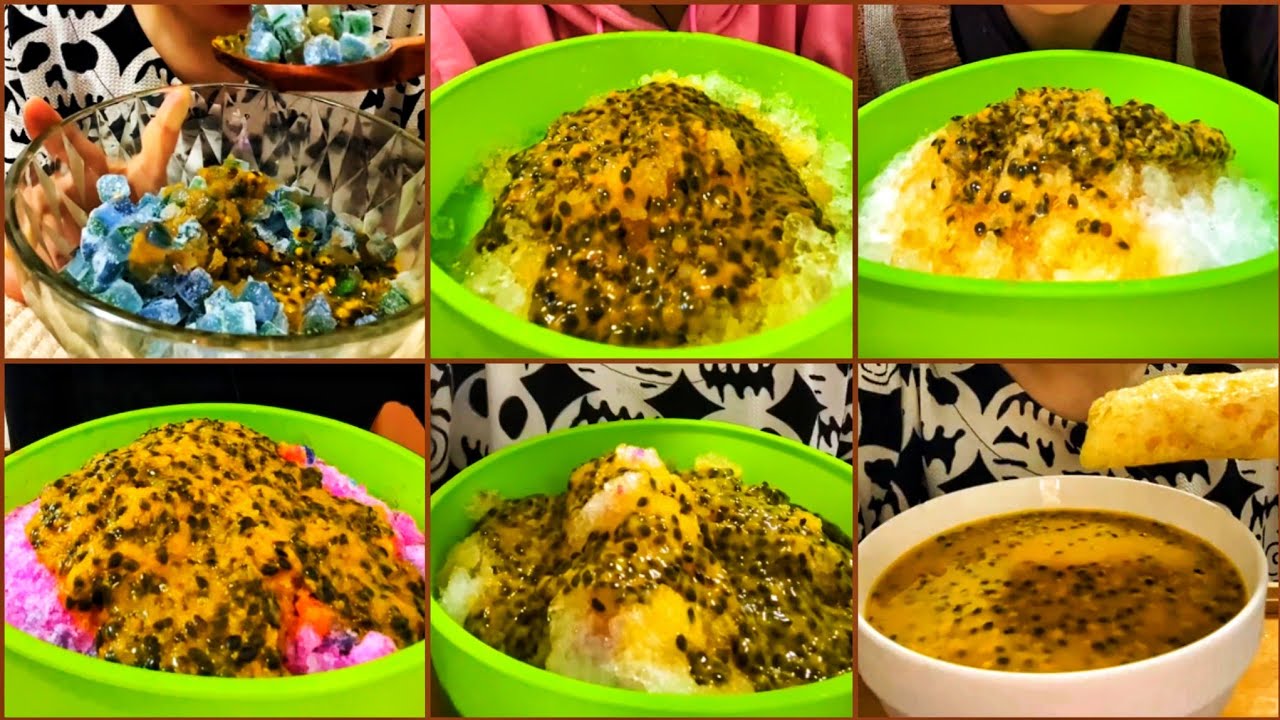 XIZI || SHAVED ICE WITH PASSION FRUIT EATING ONLY BITES •old