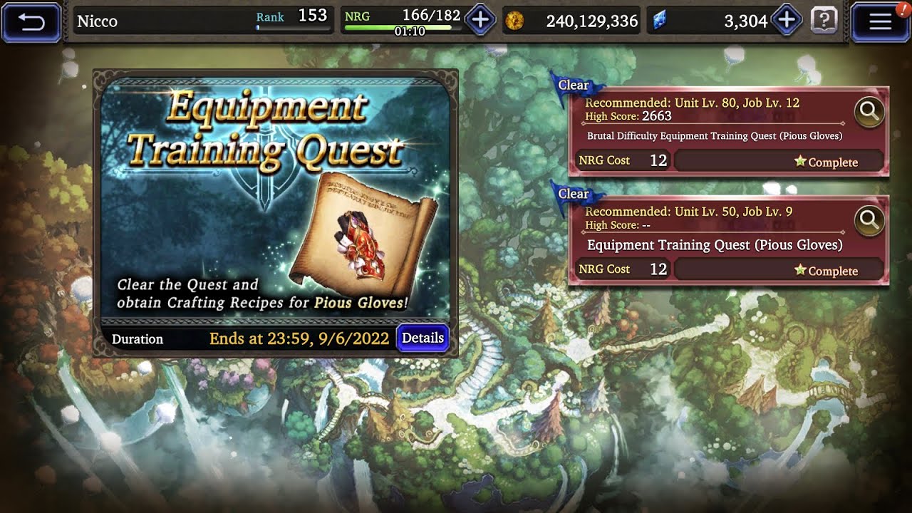 FFBEWOTV - BRUTAL Pious Gloves (All Missions)